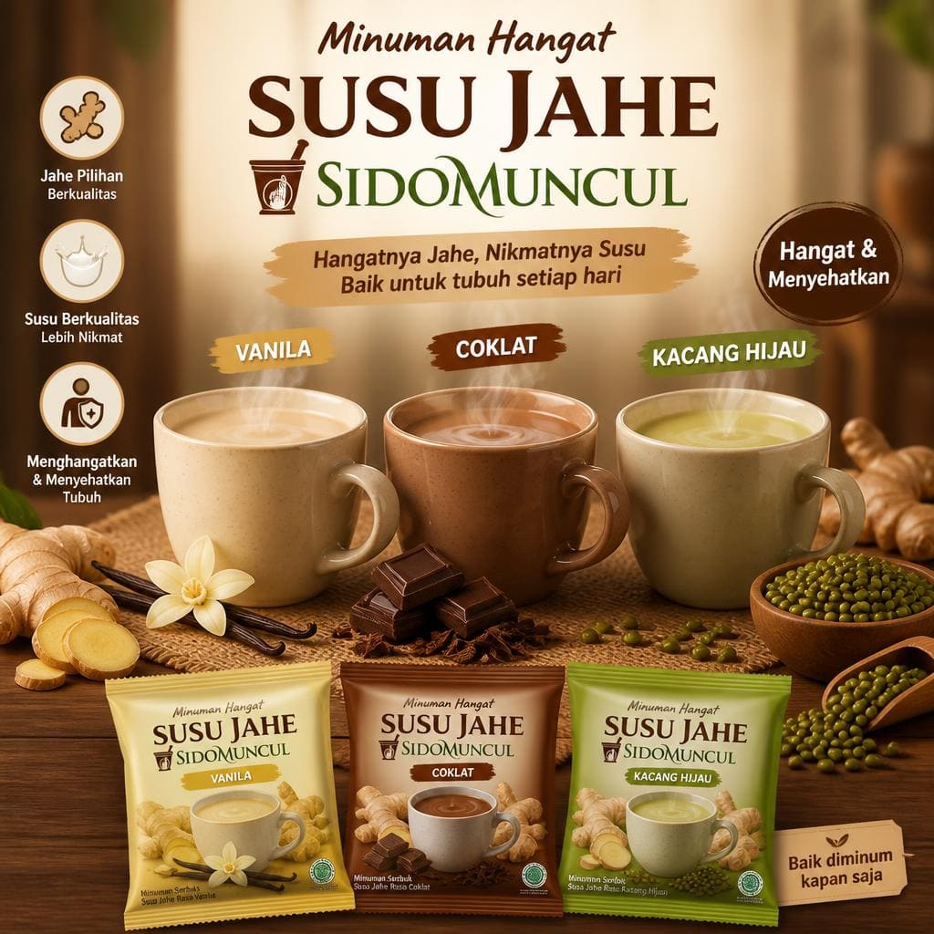 SUSU JAHE SIDOMUNCUL Warkop Fresh dengan rasa susu jahe hangat